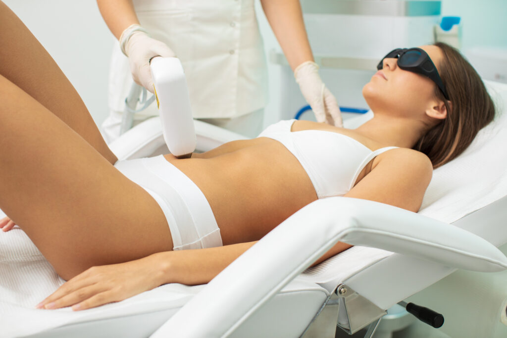 Smooth legs after laser hair removal
